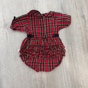 Ruffle Butts Red Plaid Diaper Cover